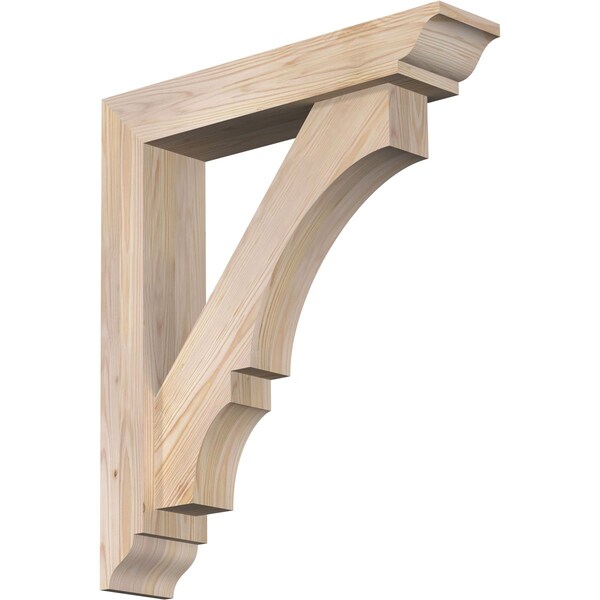 Ekena Millwork Balboa Traditional Smooth Bracket w/ Offset Brace, Douglas Fir, 5 1/2"W x 26"D x 30"H BKT0604X26X30BOA01SDF - main